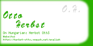 otto herbst business card