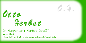 otto herbst business card